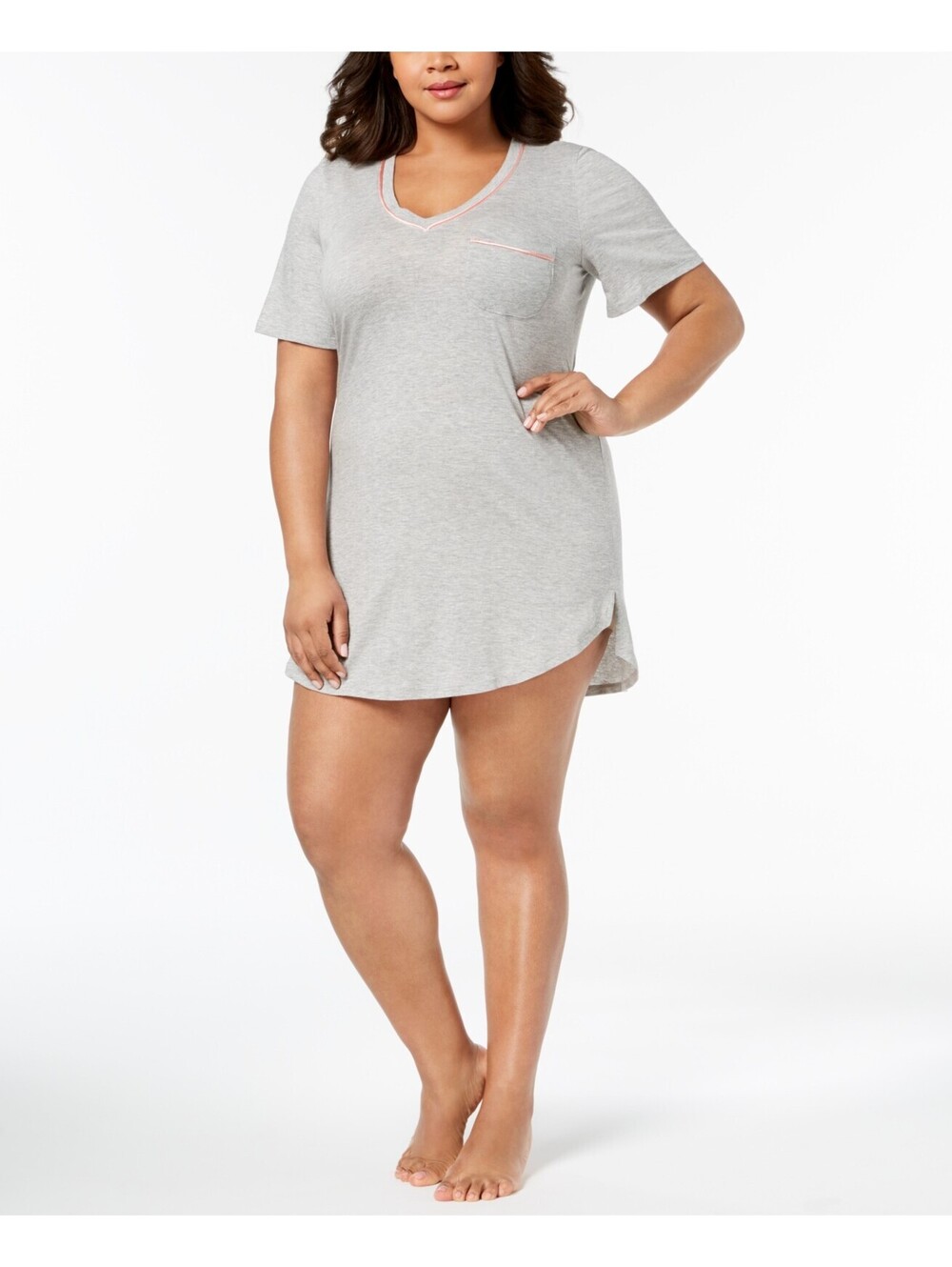 Cosabella Womens Plus Size Striped-Trim Sleepshirt Size 2X